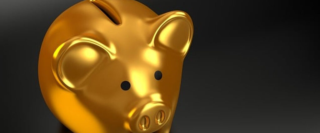 piggy bank, gold, money