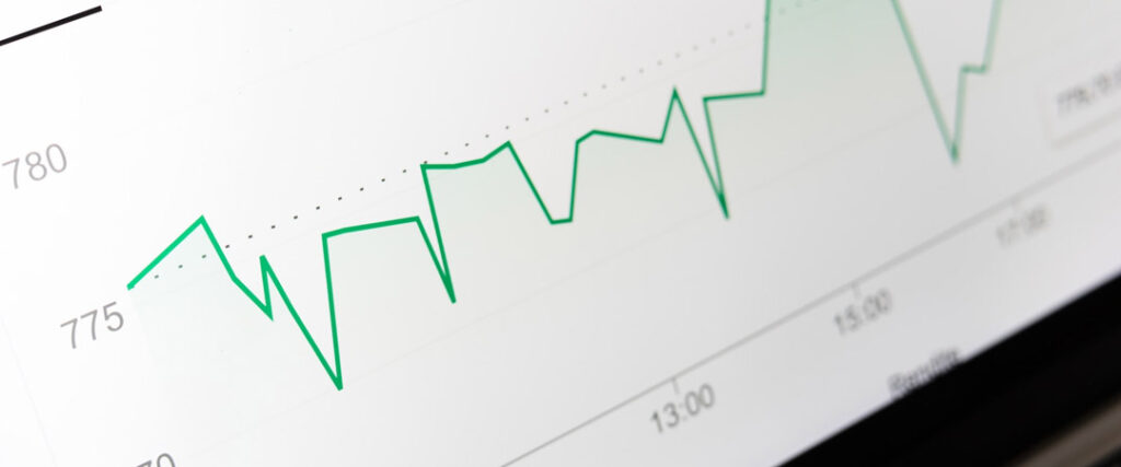 A person looking at a graph of their retirement savings