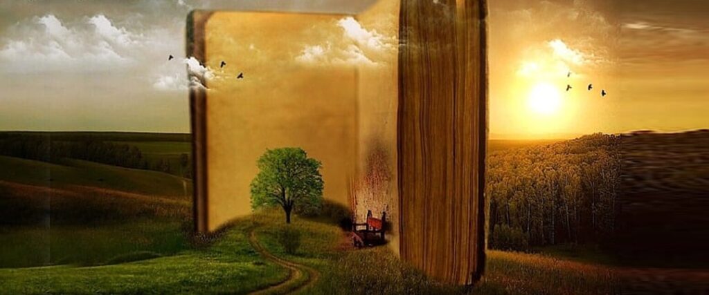 book, old, surreal