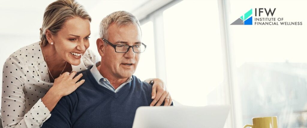 A person using a retirement calculator to plan their retirement