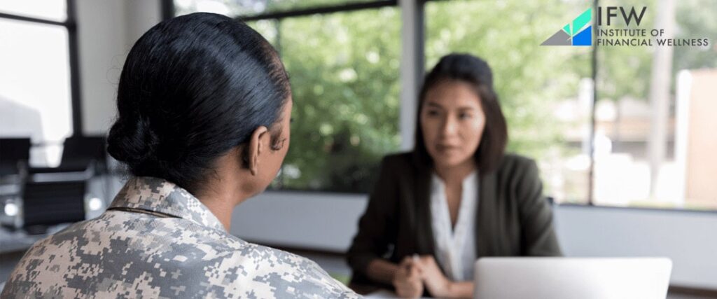 Veteran receiving employment and career support from the VA