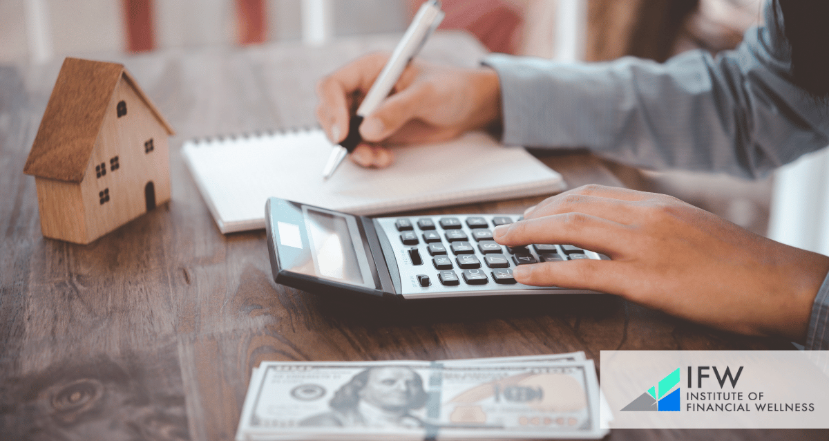 A person doing calculations