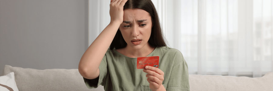 A woman worried she has been scammed
