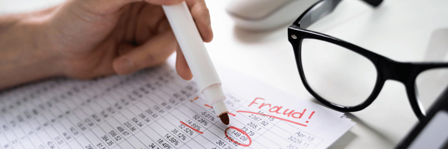 An image of someone detecting fraud in their credit report