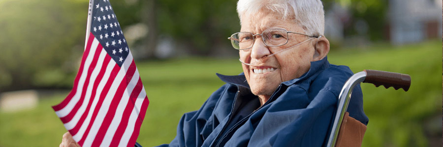 A veteran receiving health care services.